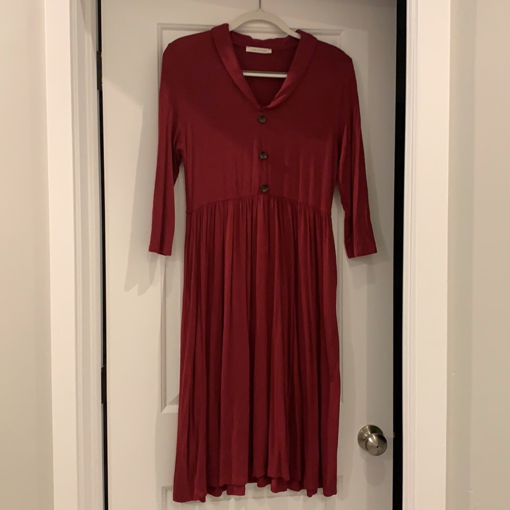 Maroon red dress